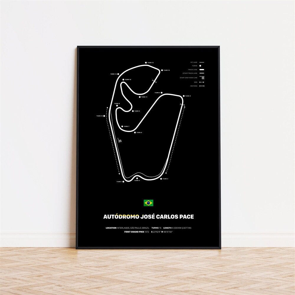 Poster Formel 1 Rennstrecken I Deko Print ohne Rahmen