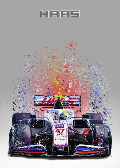 Poster Formel 1  Rennwagen Aquarell I Deko Print ohne Rahmen